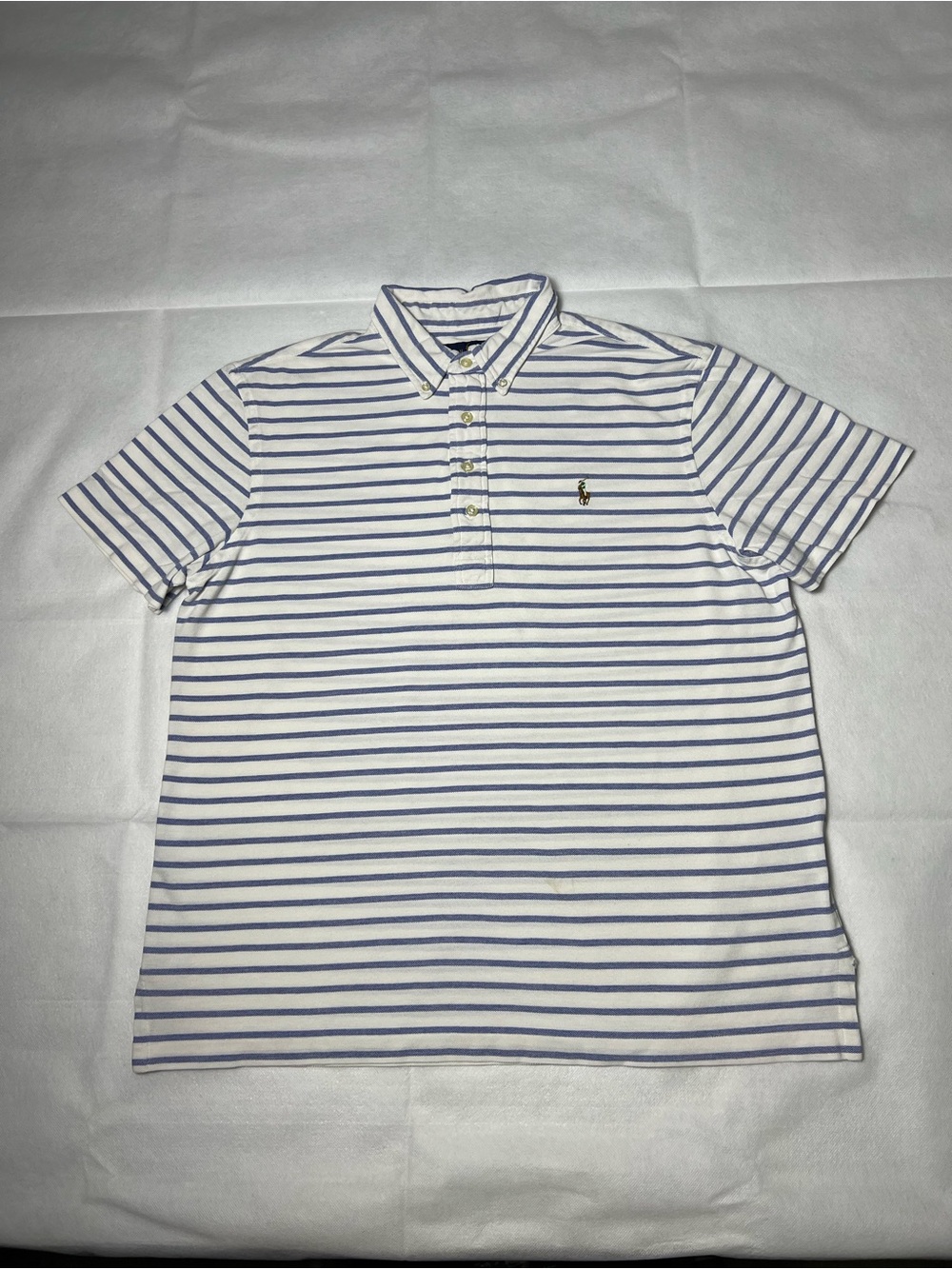 Ralph‎ Lauren blue and white striped polo shirt